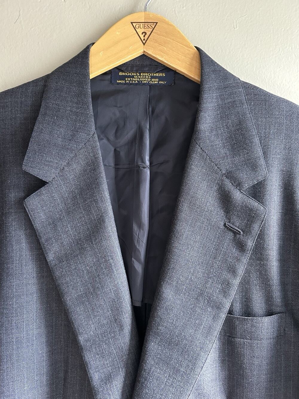 Vintage Brooks Brothers Men’s 46R Navy All Wool Blazer USA Made